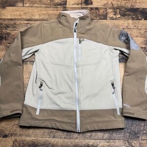 Cabelas Windstopper Mens Softshell Jacket Tan Beige Size Medium Reg